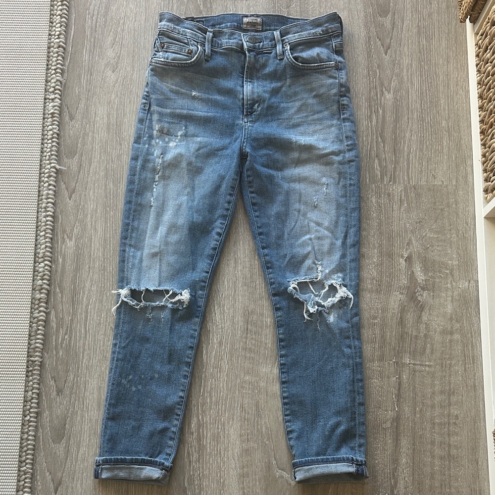 Citizens Of Humanity Light Blue Distressed Jeans